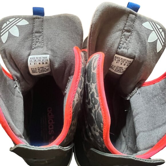 Adidas Originals size 8 Jeremy Scott Gray Floral Slip-On High Top Sneakers - Picture 2 of 14